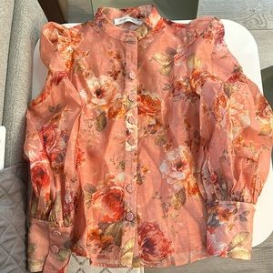 Zimmermann LUMINOSITY FLORAL BLOUSE size 3 - worn once, like new